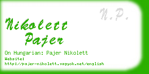 nikolett pajer business card